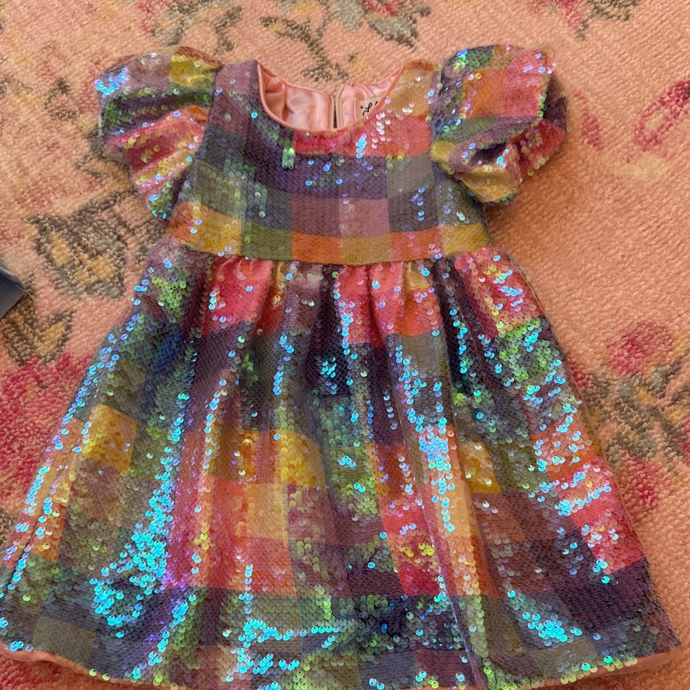 Lola + The Boys Sequin Rainbow Dress